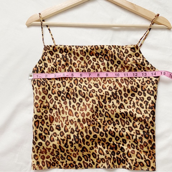 NWT Zara Silky Leopard Print Draped Neck Camisole - Picture 3 of 9